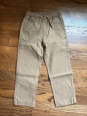 Boys Lands' End Drawstring Chino Pants in Light Brown NWOT